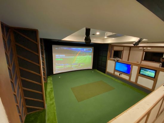 TrackMan set up in custom recessed basement - New York