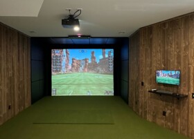 This narrow space turned out amazing with the custom paneling and large hitting zone from the Uneekor EYE XO2 - South Carolina