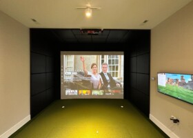 Uneekor Eye XO simulator/home theater with putting green - Georgia Uneekor Eye XO simulator/home theater with putting green - Georgia