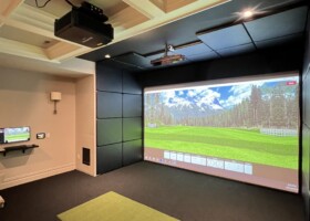 Check out this custom sim that features the latest in sim tech powered by a 7500 Lumen 4K Projector and roll down movie screen – Virginia Check out this custom sim that features the latest in sim tech powered by a 7500 Lumen 4K Projector and roll down movie screen – Virginia