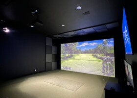 This expanded space features Trackman 4, GASP video, 4k projector and custom checkered pads - Texas
